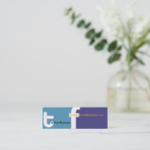 U Right Business Card tf 2.0のバックロゴをツイート スキニー名刺 (スタンド正面)