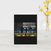 U.s軍ベトナム退役軍人米国旗兵士Vie カード (黄色い花)