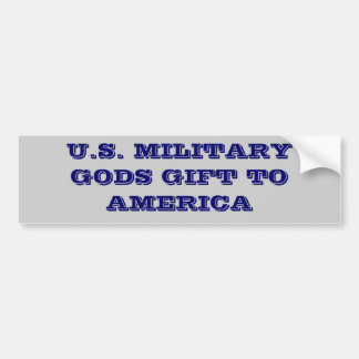 U.S. アメリカへのMILITARYGODSのギフト バンパーステッカー