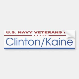 U.S. クリントンまたはKaineのバンパーステッカーのための海軍退役軍人 バンパーステッカー