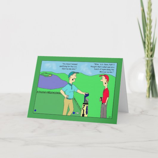 U.S. ゴルフバースデー・カードを開けて下さい カード (正面)