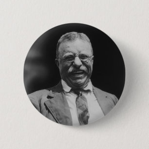 U.S. セオドアTeddy Roosevelt大統領の笑うこと 缶バッジ