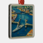 U.S. ポートランドを通る戦艦 メタルオーナメント (右)