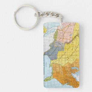 U.S. 地図1776-1884年 キーホルダー