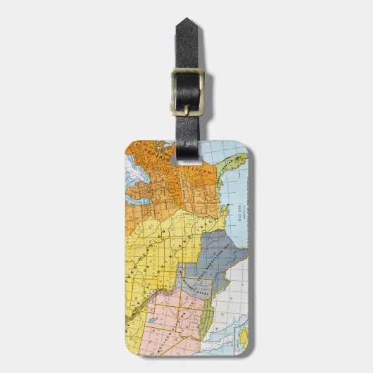 U.S. 地図1776-1884年 ラゲッジタグ (正面縦)