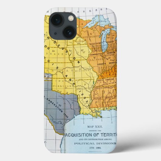 U.S. 地図1776-1884年 Case-Mate iPhoneケース (裏面)