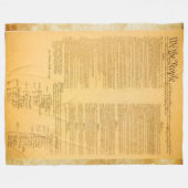 U.S. 憲法 フリースブランケット (正面(横))