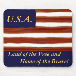 U.S. 旗のパーソナライズなマウスパッド マウスパッド