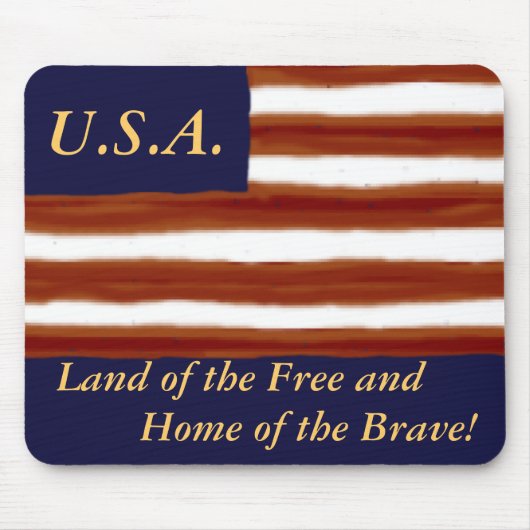 U.S. 旗のパーソナライズなマウスパッド マウスパッド (正面)