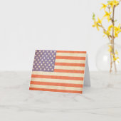 U.S. 旗のメッセージカード カード (黄色い花)