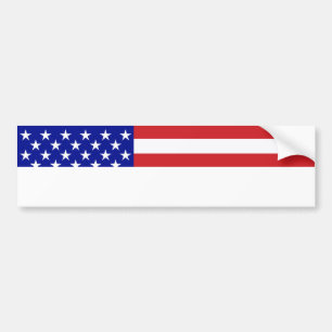 U.S. 旗-あなた自身の文字を書いて下さい バンパーステッカー