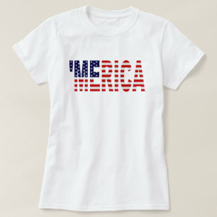 U.S. 旗「MERICAのワイシャツ Tシャツ