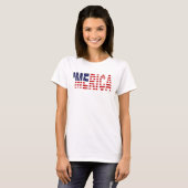 U.S. 旗「MERICAのワイシャツ Tシャツ (正面フル)