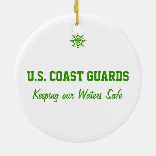 U.S. 沿岸警備隊のクリスマスのオーナメント セラミックオーナメント (裏面)