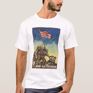 U.S. 海兵隊のヴィンテージ"一緒に今すべて" Tシャツ