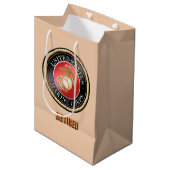 U.S. 海兵隊の退職したなギフトバッグ ミディアムペーパーバッグ (正面アングル)