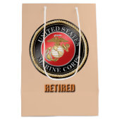 U.S. 海兵隊の退職したなギフトバッグ ミディアムペーパーバッグ (裏面)