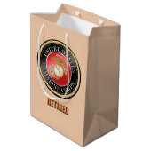 U.S. 海兵隊の退職したなギフトバッグ ミディアムペーパーバッグ (裏面アングル)