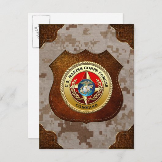 U.S. 海兵隊は強制します命令(MARFORCOM) [3D] ポストカード (正面/裏面)