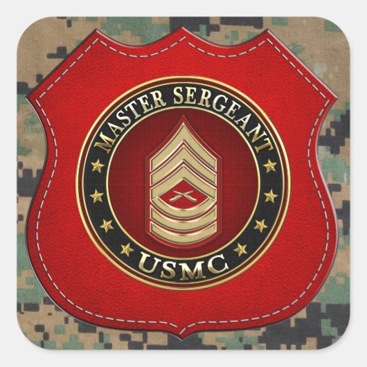 U.S. 海兵隊員: 一等軍曹(USMC MSgt) [3D] スクエアシール (正面)