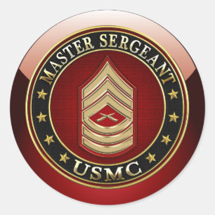 U.S. 海兵隊員: 一等軍曹(USMC MSgt) [3D] ラウンドシール