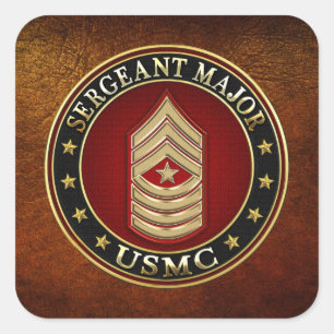 U.S. 海兵隊員: 上級曹長(USMC SgtMaj) [3D] スクエアシール