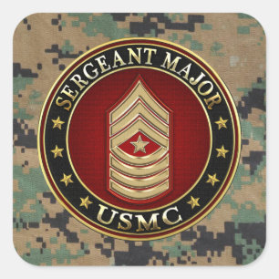 U.S. 海兵隊員: 上級曹長(USMC SgtMaj) [3D] スクエアシール