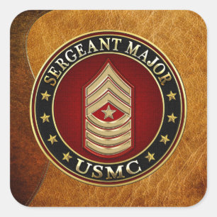 U.S. 海兵隊員: 上級曹長(USMC SgtMaj) [3D] スクエアシール