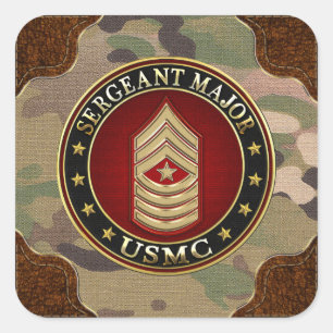 U.S. 海兵隊員: 上級曹長(USMC SgtMaj) [3D] スクエアシール