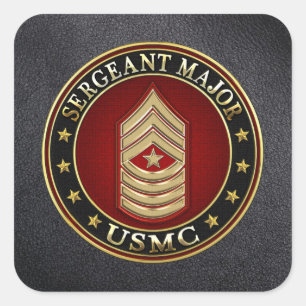 U.S. 海兵隊員: 上級曹長(USMC SgtMaj) [3D] スクエアシール