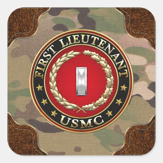 U.S. 海兵隊員: 中尉(USMC 1stLt) [3D] スクエアシール (正面)