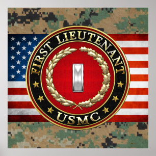 U.S. 海兵隊員: 中尉(USMC 1stLt) [3D] ポスター