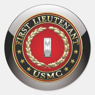 U.S. 海兵隊員: 中尉(USMC 1stLt) [3D] ラウンドシール