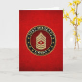 U.S. 海兵隊員: 中隊先任下士官(USMC 1stSgt) [3D] カード (黄色い花)