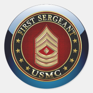 U.S. 海兵隊員: 中隊先任下士官(USMC 1stSgt) [3D] ラウンドシール