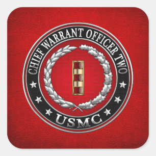 U.S. 海兵隊員: 主な令状2 (USMC CWO-2) [3D] スクエアシール
