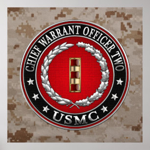 U.S. 海兵隊員: 主な令状2 (USMC CWO-2) [3D] ポスター