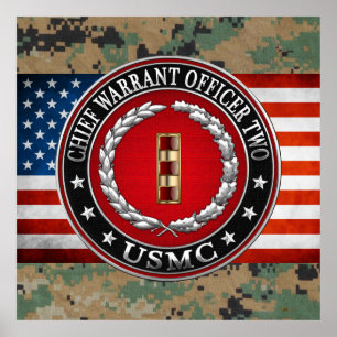 U.S. 海兵隊員: 主な令状2 (USMC CWO-2) [3D] ポスター