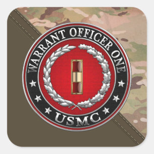 U.S. 海兵隊員: 准尉者(USMC WO-1) [3D] スクエアシール