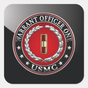 U.S. 海兵隊員: 准尉者(USMC WO-1) [3D] スクエアシール