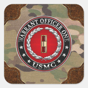 U.S. 海兵隊員: 准尉者(USMC WO-1) [3D] スクエアシール