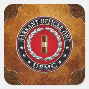 U.S. 海兵隊員: 准尉者(USMC WO-1) [3D] スクエアシール