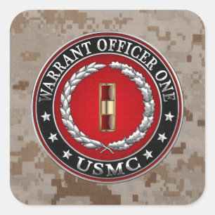 U.S. 海兵隊員: 准尉者(USMC WO-1) [3D] スクエアシール