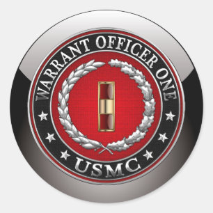 U.S. 海兵隊員: 准尉者(USMC WO-1) [3D] ラウンドシール