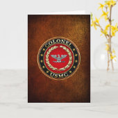 U.S. 海兵隊員: 大佐(USMCのCol) [3D] カード (黄色い花)