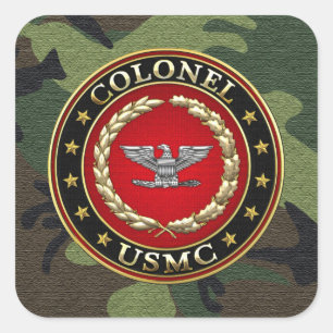U.S. 海兵隊員: 大佐(USMCのCol) [3D] スクエアシール