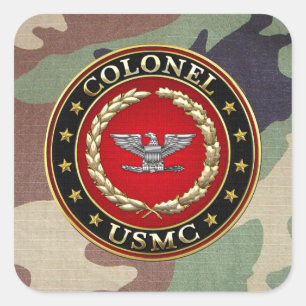 U.S. 海兵隊員: 大佐(USMCのCol) [3D] スクエアシール