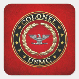 U.S. 海兵隊員: 大佐(USMCのCol) [3D] スクエアシール