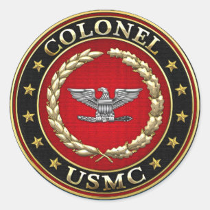 U.S. 海兵隊員: 大佐(USMCのCol) [3D] ラウンドシール