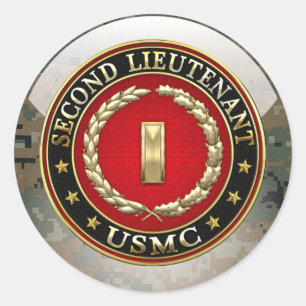 U.S. 海兵隊員: 少尉(USMC 2ndLt) [3D] ラウンドシール